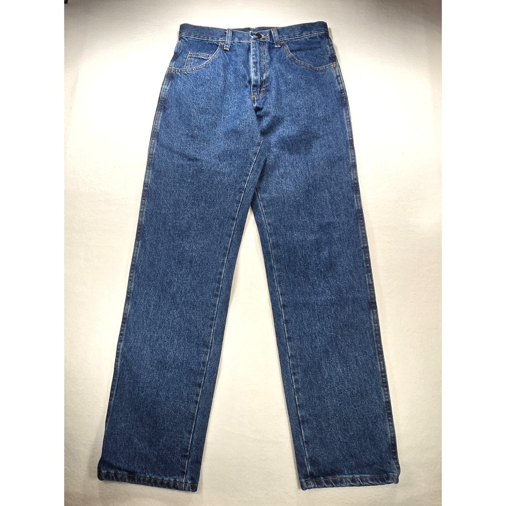 Rustler Classic Mens Relaxed Fit Straight Leg Blue Jeans 30x32 Heavyweight Denim